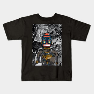 Philosopher's Mystery: NFT Character - RobotMask Aristotle Edition on TeePublic Kids T-Shirt